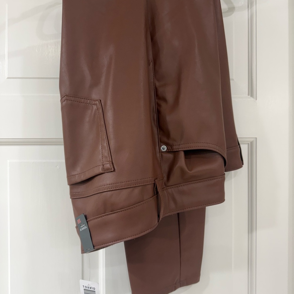 Torrid Chocolate Faux Leather Pants